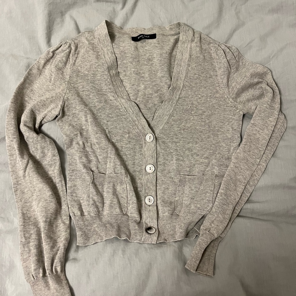 Beanpole gray speing cardigan small size